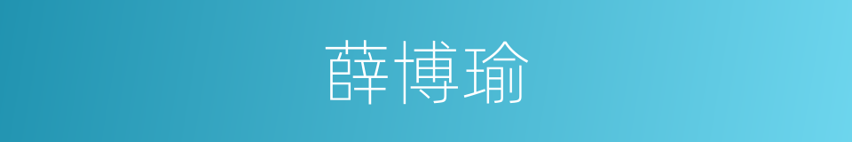 薛博瑜的同义词