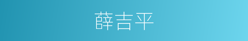 薛吉平的同义词