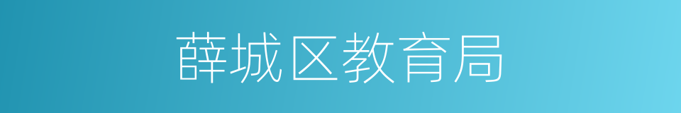薛城区教育局的同义词