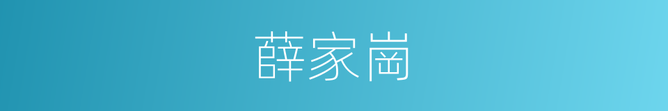 薛家崗的同義詞