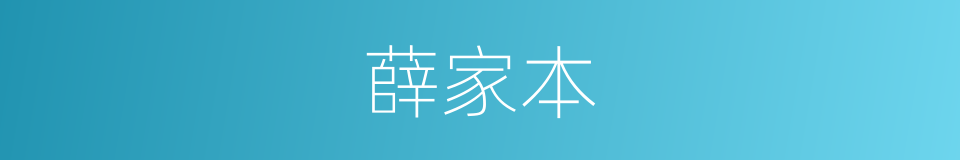 薛家本的同义词