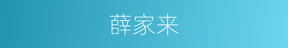 薛家来的同义词