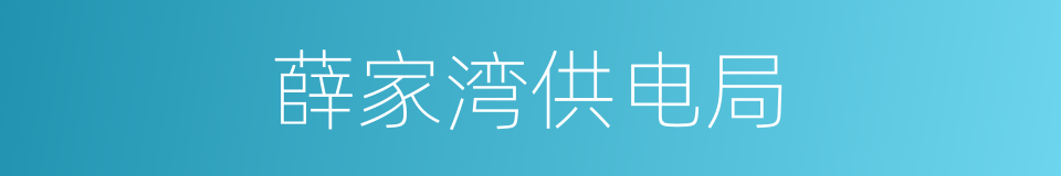 薛家湾供电局的同义词