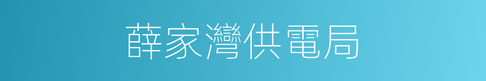 薛家灣供電局的同義詞