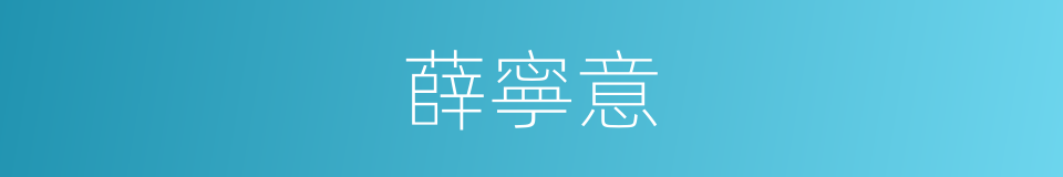 薛寧意的同義詞