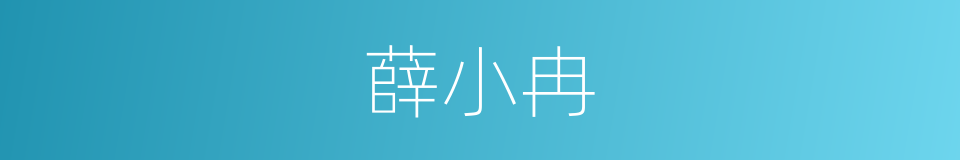 薛小冉的同义词