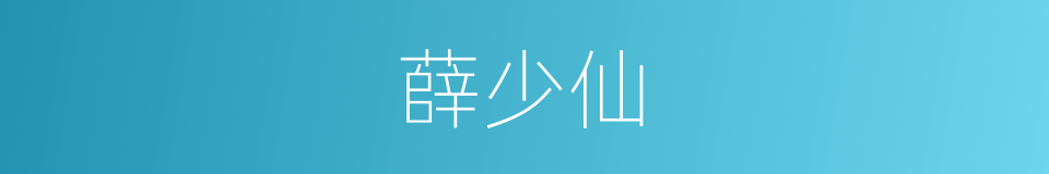 薛少仙的同义词