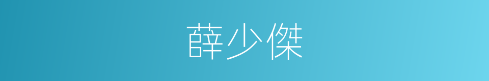 薛少傑的同義詞