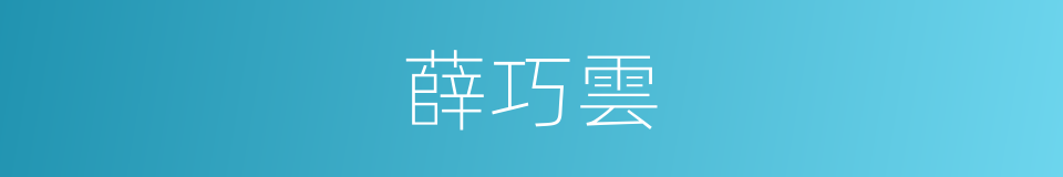 薛巧雲的同義詞