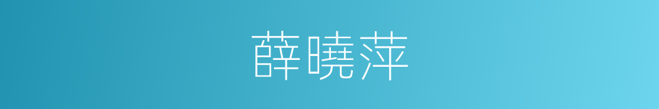 薛曉萍的同義詞