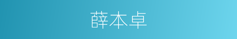 薛本卓的同义词