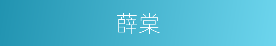 薛棠的同义词