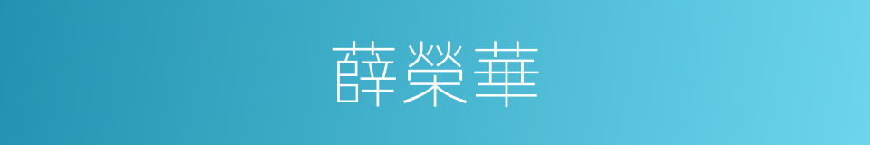 薛榮華的同義詞