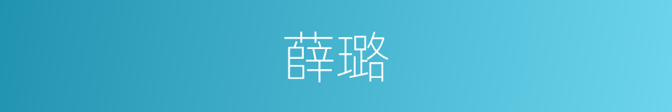 薛璐的同义词