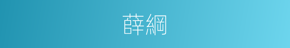 薛綱的同義詞