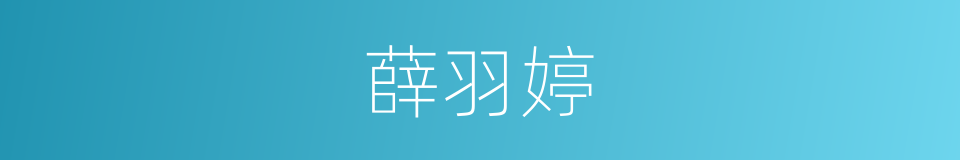 薛羽婷的同义词