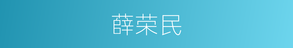 薛荣民的同义词