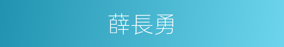 薛長勇的同義詞