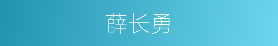 薛长勇的同义词