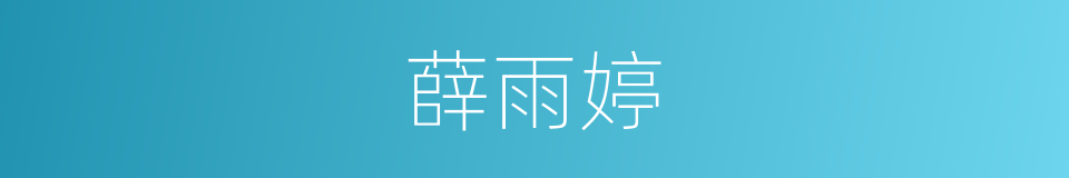 薛雨婷的同义词