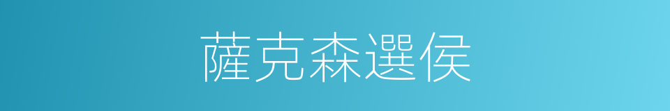 薩克森選侯的同義詞