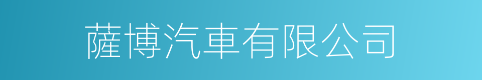 薩博汽車有限公司的同義詞