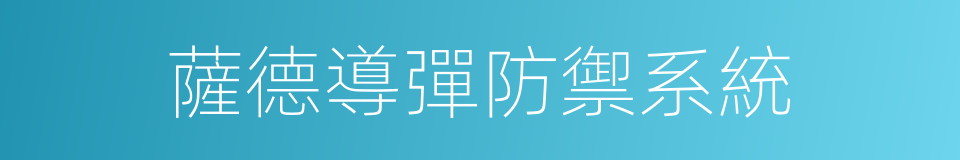 薩德導彈防禦系統的同義詞