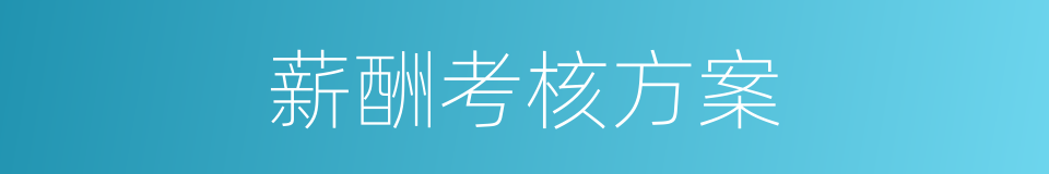 薪酬考核方案的同义词