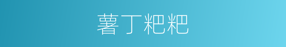 薯丁粑粑的同义词