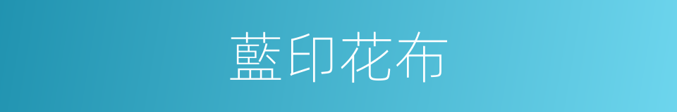 藍印花布的同義詞