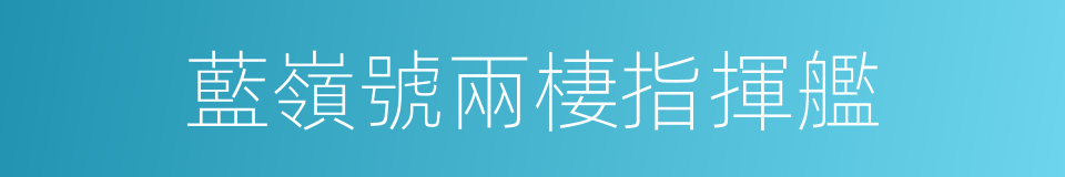 藍嶺號兩棲指揮艦的同義詞