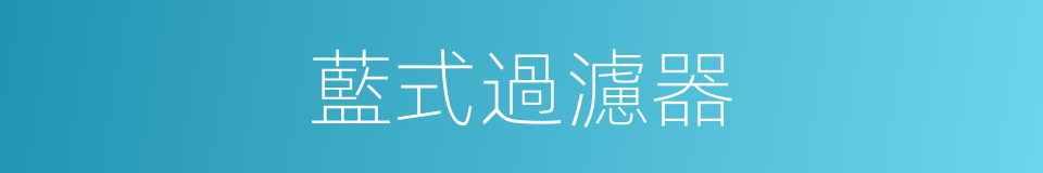 藍式過濾器的同義詞