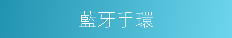 藍牙手環的同義詞