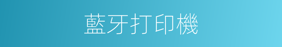 藍牙打印機的同義詞