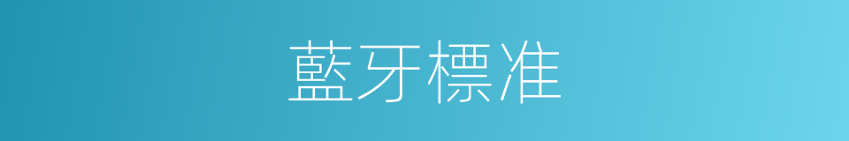 藍牙標准的同義詞
