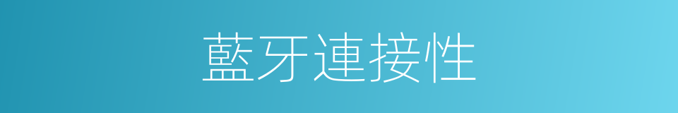 藍牙連接性的同義詞