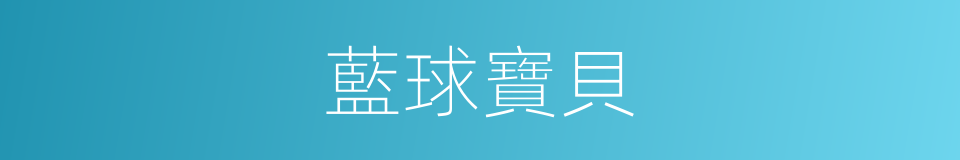 藍球寶貝的同義詞