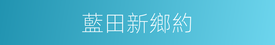 藍田新鄉約的同義詞