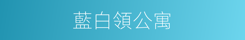 藍白領公寓的同義詞
