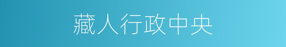 藏人行政中央的同义词
