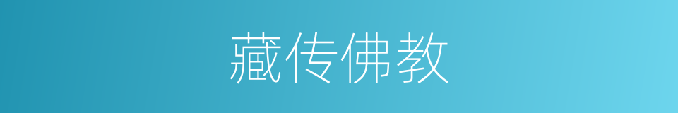 藏传佛教的意思