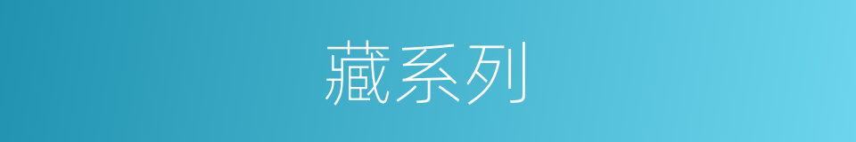 藏系列的同义词