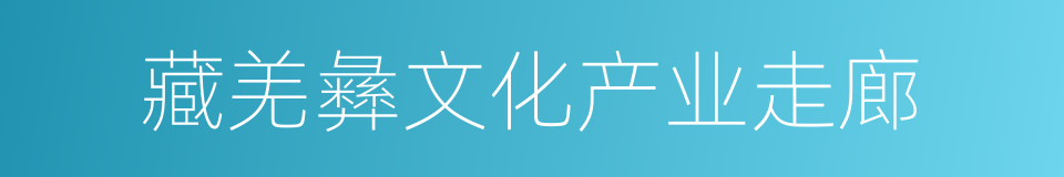 藏羌彝文化产业走廊的同义词