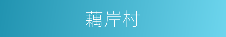 藕岸村的同义词