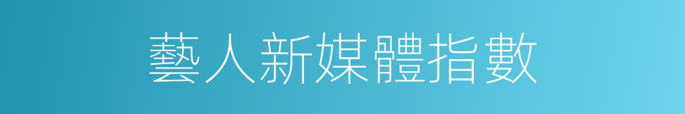 藝人新媒體指數的同義詞