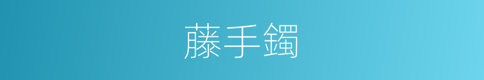 藤手鐲的同義詞