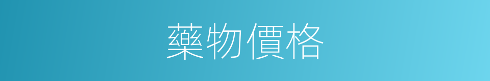 藥物價格的同義詞