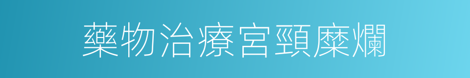 藥物治療宮頸糜爛的同義詞