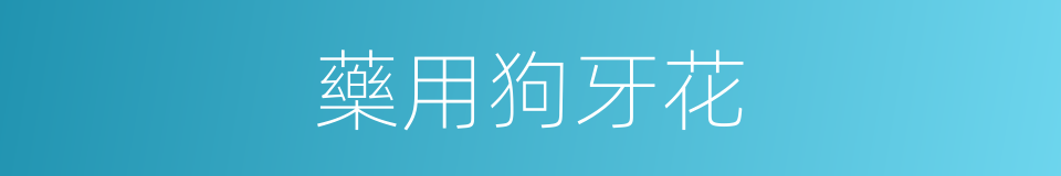 藥用狗牙花的同義詞