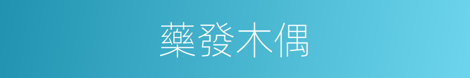 藥發木偶的同義詞